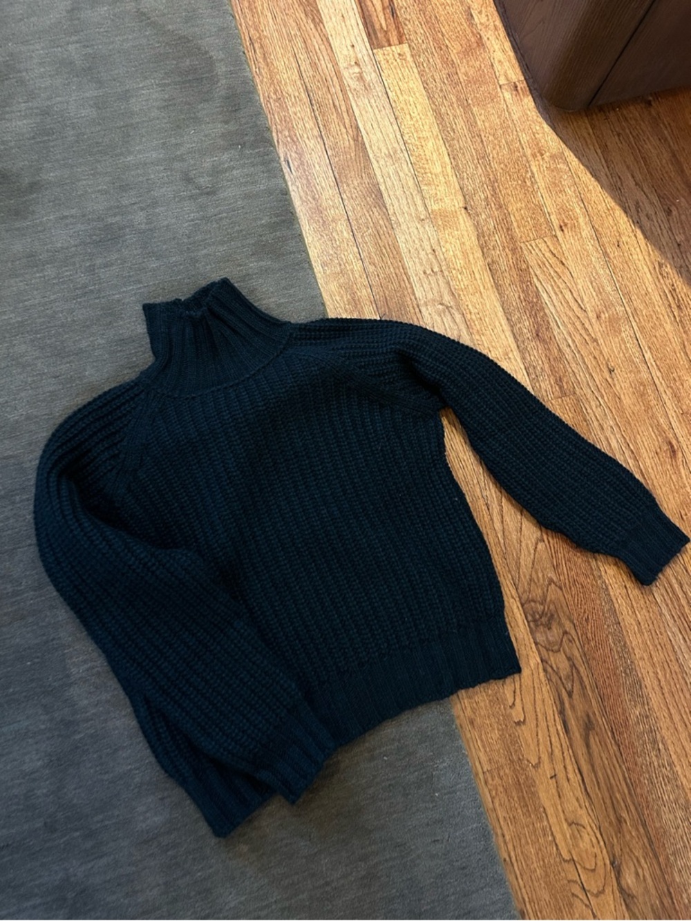 Diega wool/alpaca turtleneck in deep green